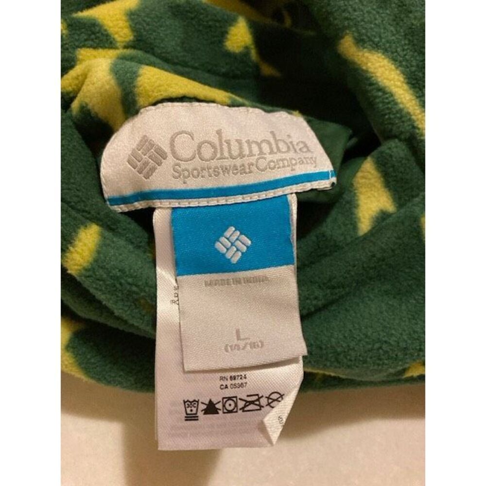 Columbia Youth Reversible Jacket Fleece Bubble Green & Yellow Size L (14/16) - Picture 14 of 14